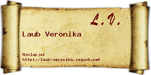 Laub Veronika névjegykártya